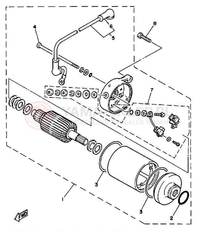 Schemat "rozrusznik" do Yamaha SRX250TC/SRX250T