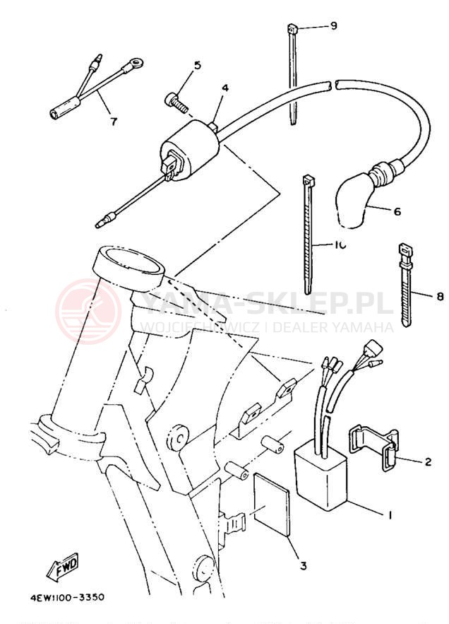 Schemat "układ elektryczny" do Yamaha YZ250E1