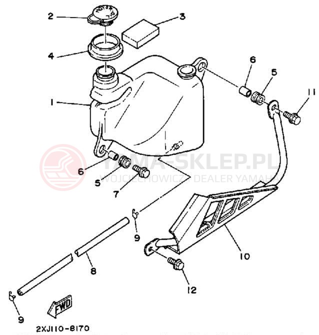 Schemat "Miska olejowa" do Yamaha BLASTER YFS200B