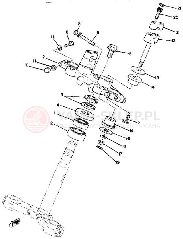 Schemat "Półki zawieszenia" do Yamaha XS850SG