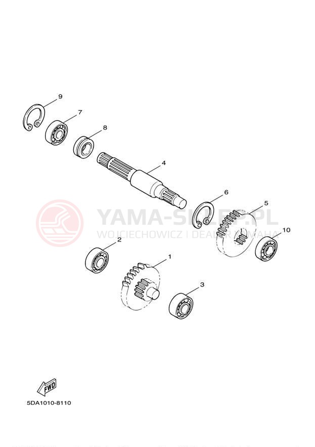 Schemat "Skrzynia biegów " do Yamaha ZUMA YW50S