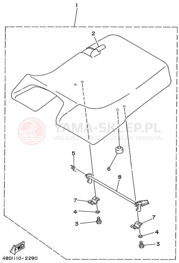 Schemat "siedzenie" do Yamaha TIMBERWOLF 4WD YFB250FWK