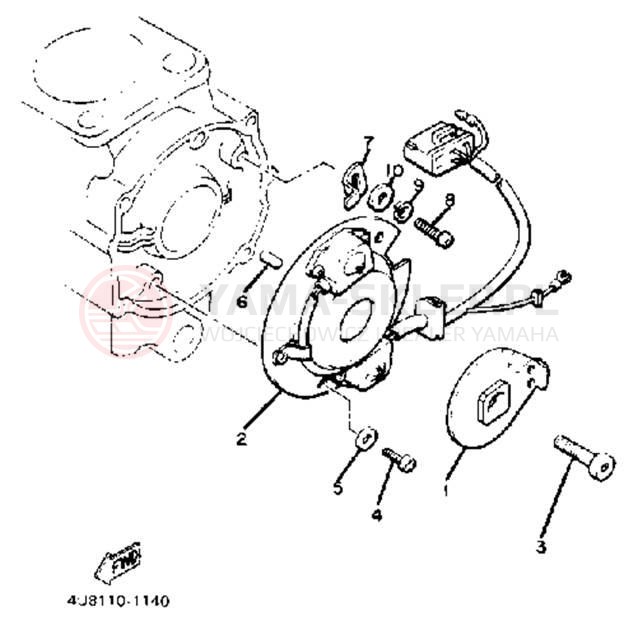 Schemat "Układ zapłonowy" do Yamaha XJ550K