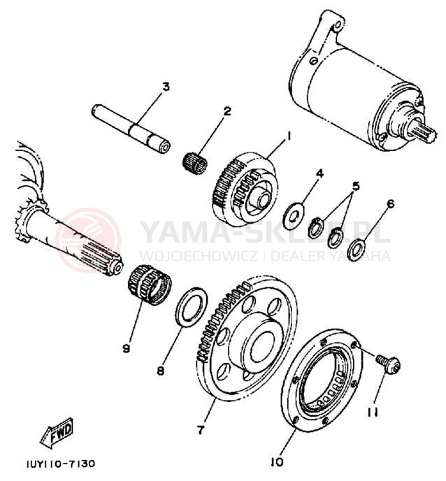 Schemat "rozrusznik" do Yamaha BIG BEAR 4WD YFM350FWW