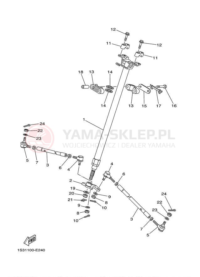 Schemat "Półki zawieszenia" do Yamaha RAPTOR 700 YFM70RXGY/YFM70RXL