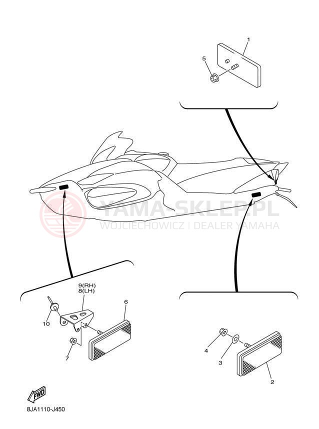 Schemat "układ elektryczny" do Yamaha RS VECTOR RS90PER/RS90PEL