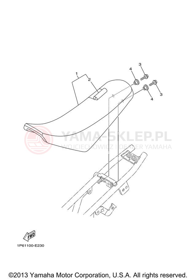 Schemat "siedzenie" do Yamaha TT-R50E ELECTRIC TTR50EV