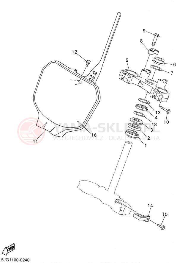 Schemat "Półki zawieszenia" do Yamaha YZ426 YZ426FN