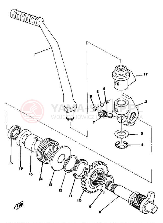 Schemat "rozrusznik" do Yamaha YZ100E