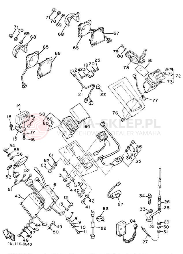 Schemat "Wyposażenie audio" do Yamaha XVZ13DSC/XVZ13DS