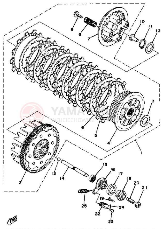 Schemat "sprzęgło" do Yamaha XS400F
