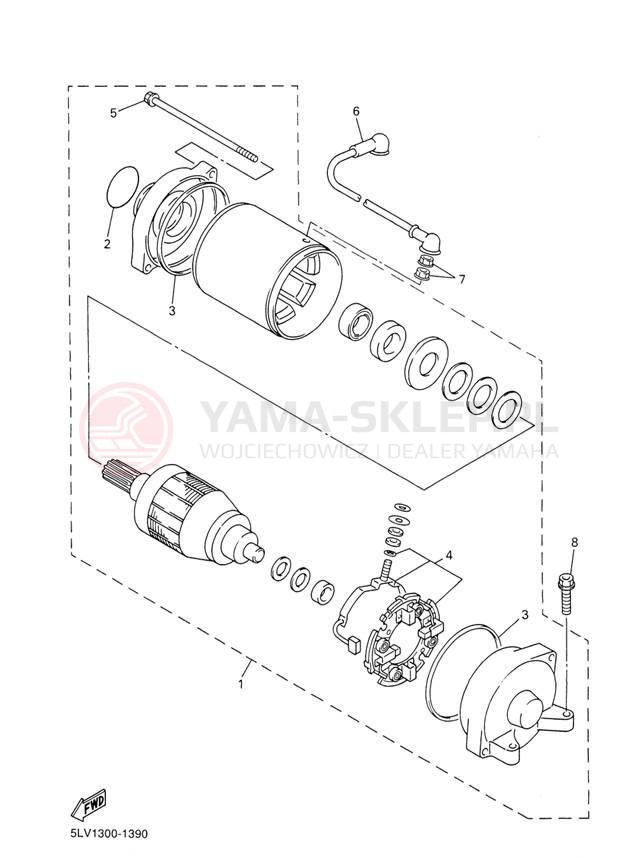 Schemat "rozrusznik" do Yamaha FZ1 FZS1000P/FZS1000PC