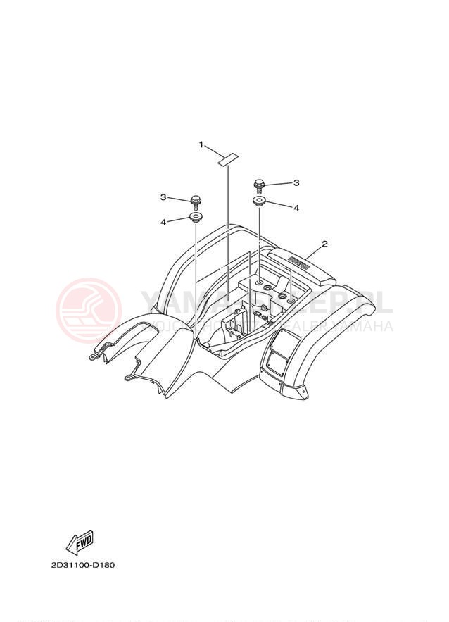 Schemat "Tylny błotnik" do Yamaha GRIZZLY 80 YFM80GW