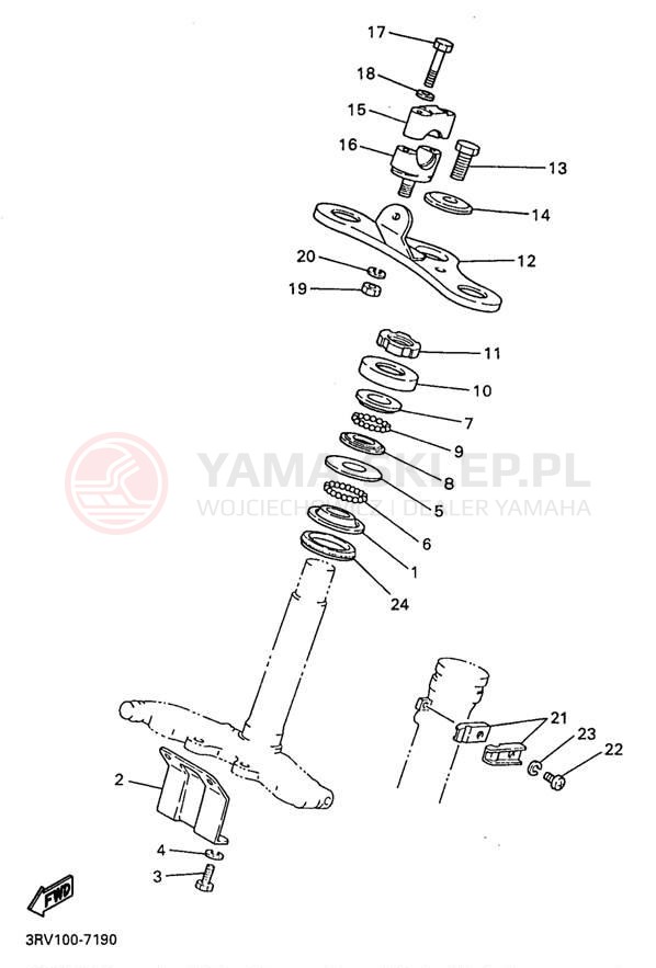 Schemat "Półki zawieszenia" do Yamaha Y-ZINGER PW80J