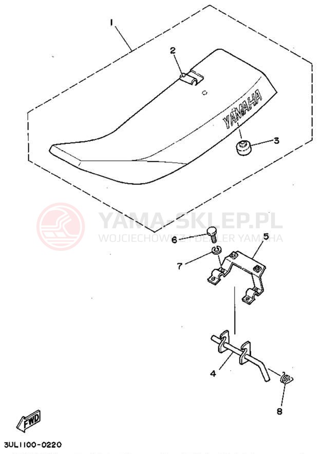 Schemat "siedzenie" do Yamaha RT100G