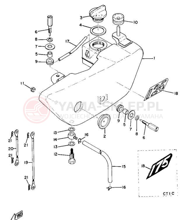 Schemat "Miska olejowa" do Yamaha AT1C/CT1C/AT1MX