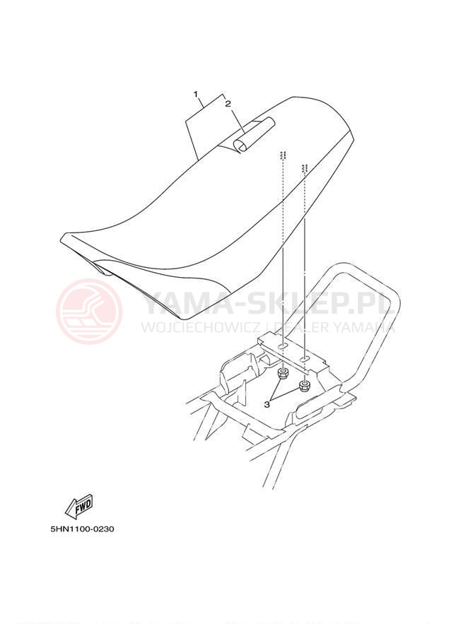 Schemat "siedzenie" do Yamaha TTR90 TTR90ER