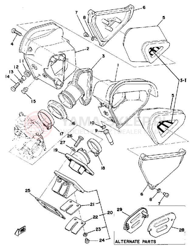 Schemat "Wtrysk paliwa" do Yamaha YZ175C