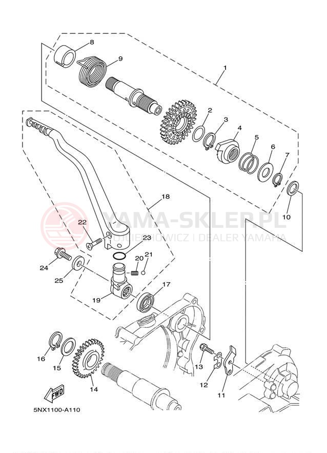 Schemat "rozrusznik" do Yamaha YZ250 YZ250S1