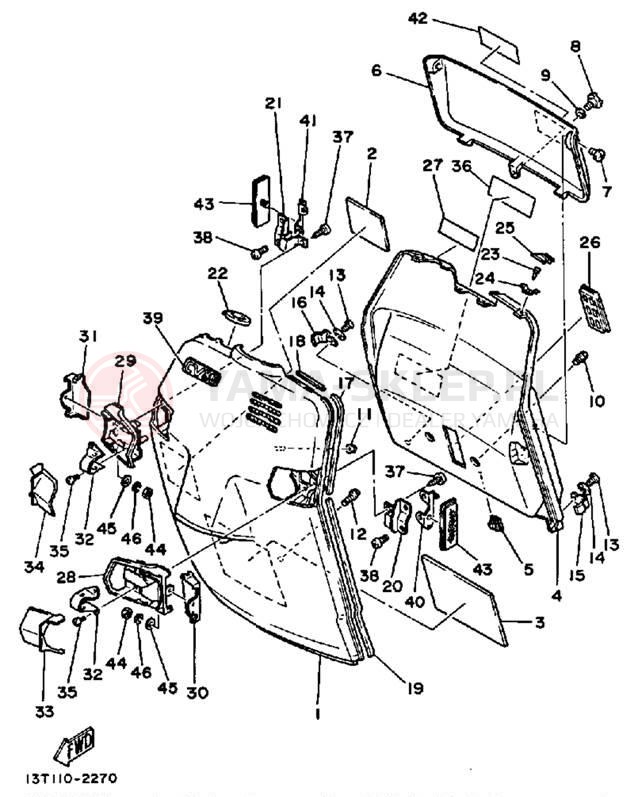 Schemat "Nadwozie przód" do Yamaha RIVA 80 CV80N
