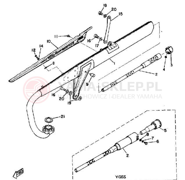 Schemat "tłumik" do Yamaha YG5S