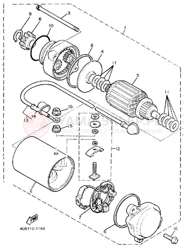 Schemat "rozrusznik" do Yamaha FZ600UC/FZ600U
