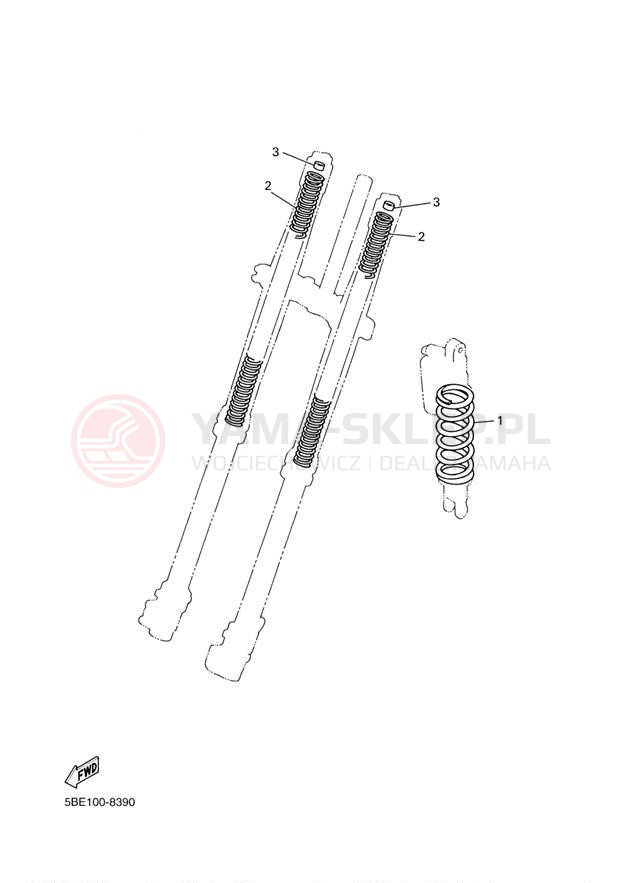 Schemat "Zawieszenie przód" do Yamaha WR426F WR426FP