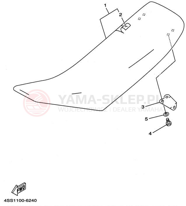 Schemat "siedzenie" do Yamaha YZ125H1