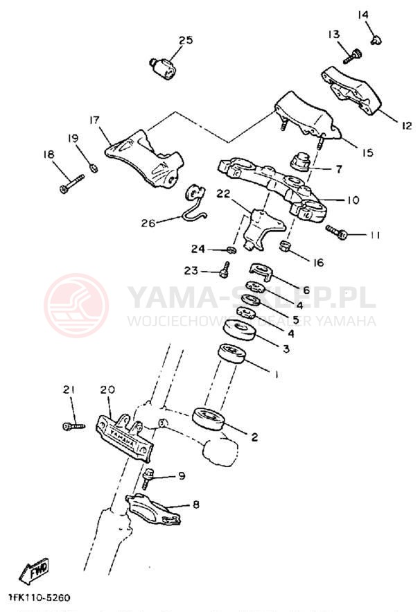 Schemat "Półki zawieszenia" do Yamaha V MAX 1200 VMX12N/VMX12NC
