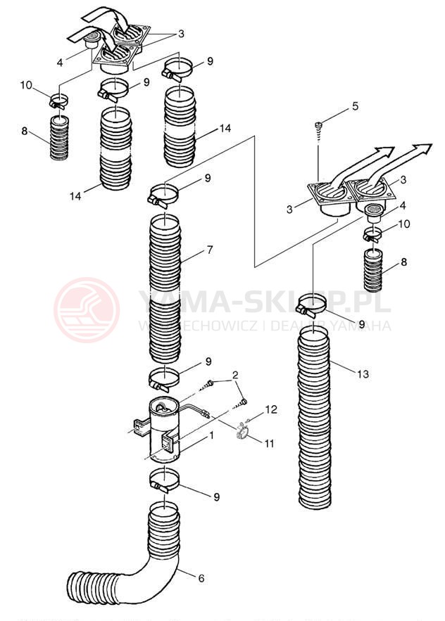 Schemat "odpowietrzenie" do Yamaha LX2000 LST1200A