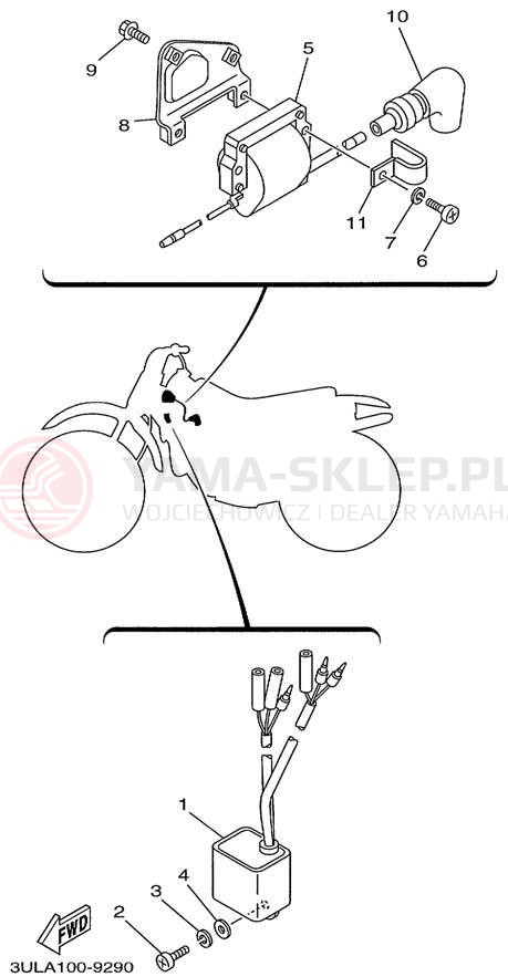 Schemat "układ elektryczny" do Yamaha RT100L