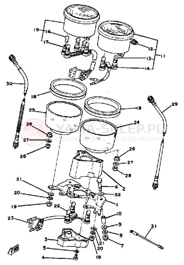 Schemat "licznik" do Yamaha TX650A