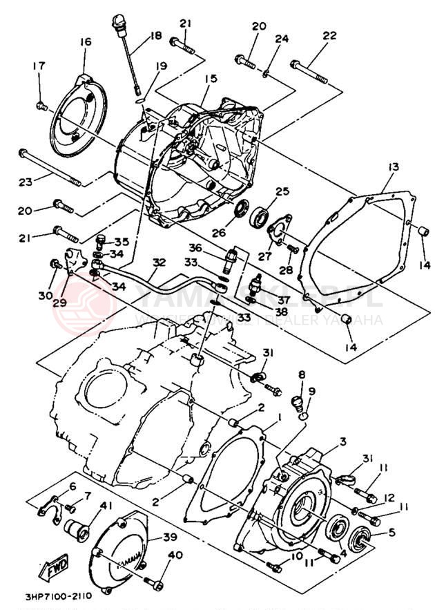 Schemat "Pokrywa silnika" do Yamaha BIG BEAR 4WD YFM350FWE_
