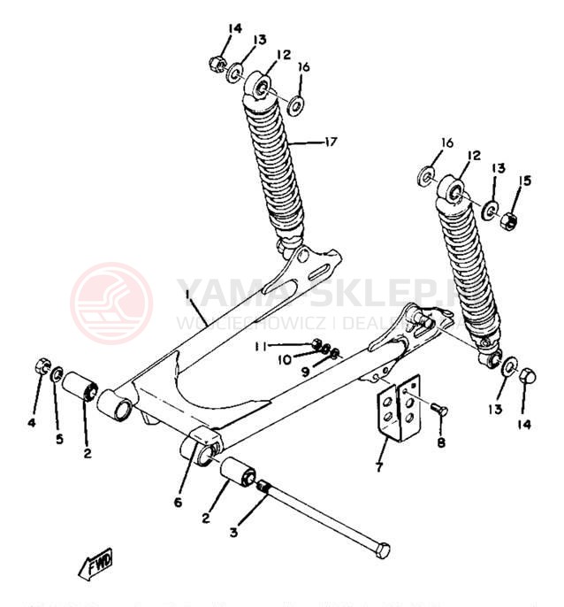 Schemat "wahacz" do Yamaha YZ80D