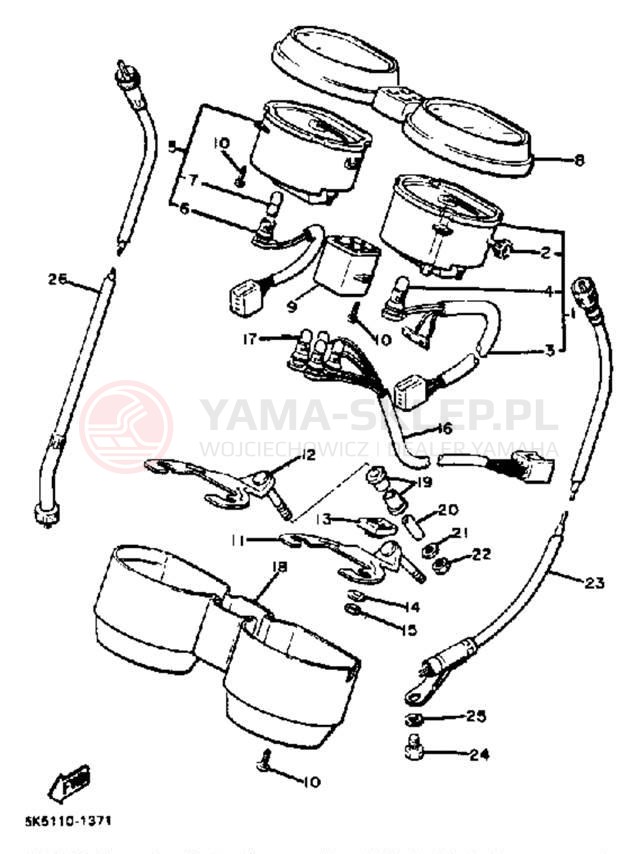 Schemat "licznik" do Yamaha XJ550J