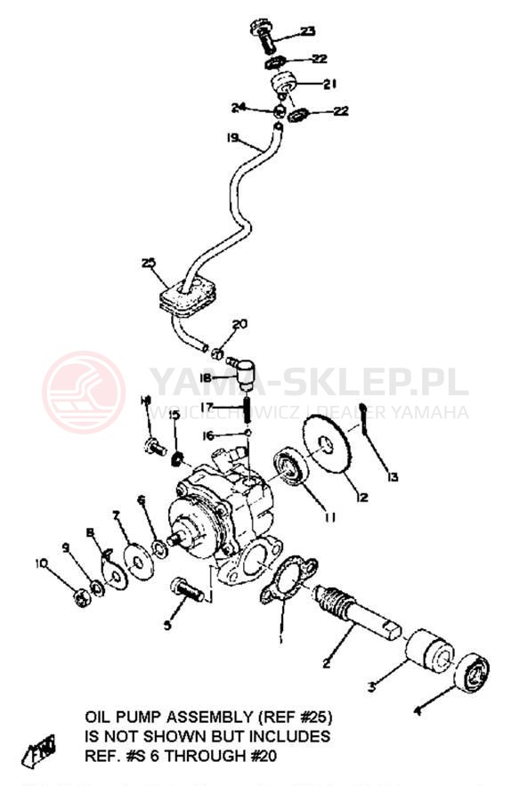 Schemat "Pompa olejowa" do Yamaha DT360A/DT250A