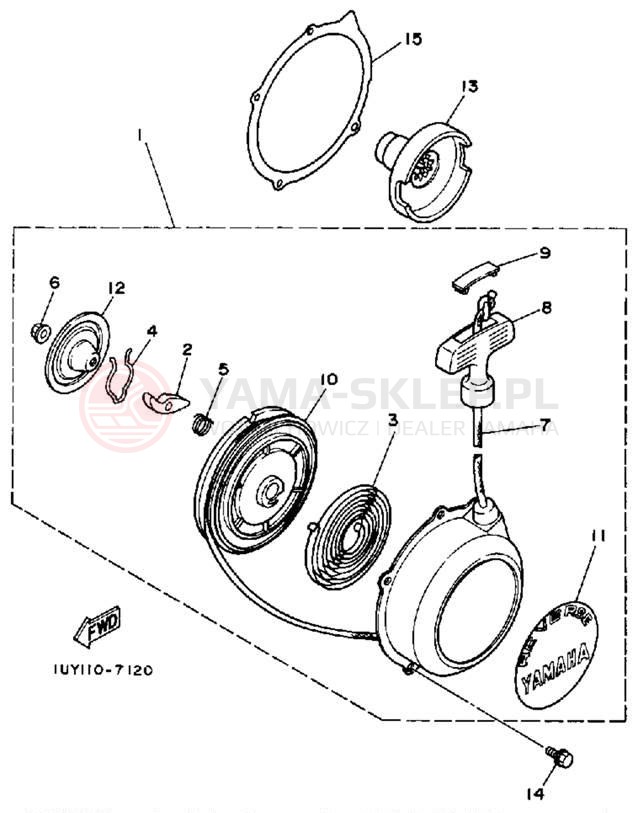 Schemat "starter" do Yamaha MOTO-4 YFM350ERW