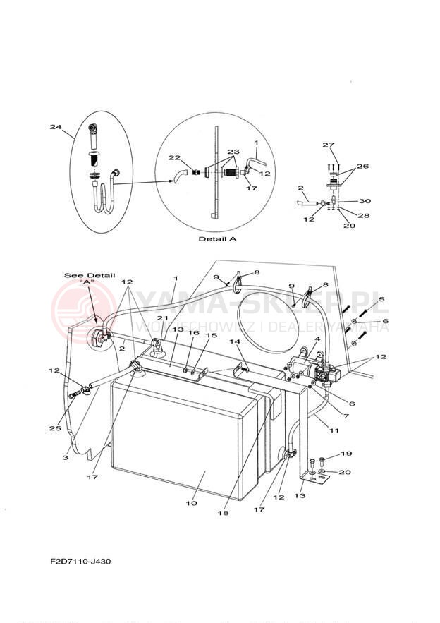 Schemat "SHOWER PIPING" do Yamaha 242 LIMITED S SXT1800GJ