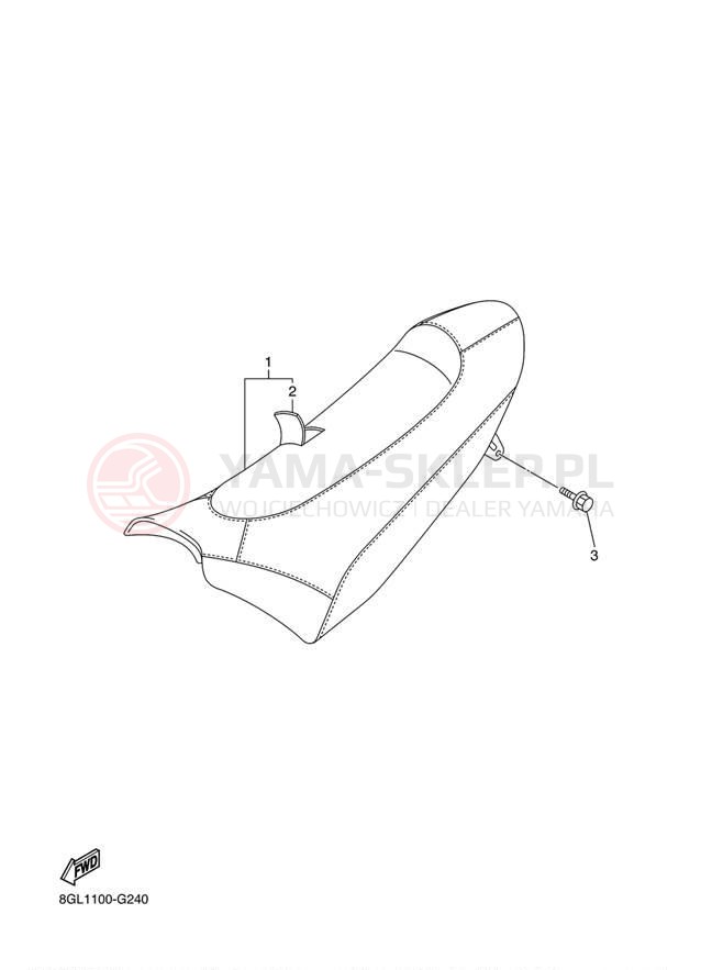Schemat "siedzenie" do Yamaha FX NYTRO XTX FX10XTDL/FX10XTDB