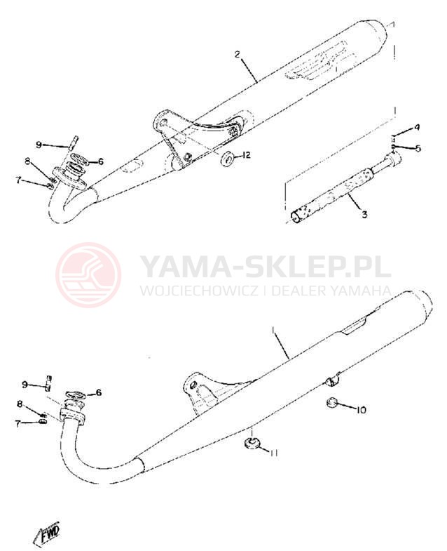 Schemat "Wydech końcowy" do Yamaha CS5