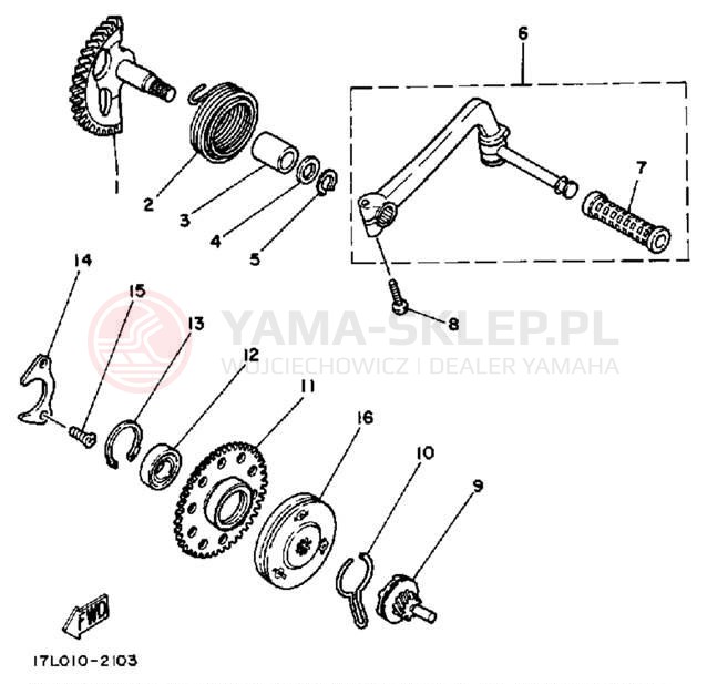 Schemat "rozrusznik" do Yamaha RIVA 80 CV80N