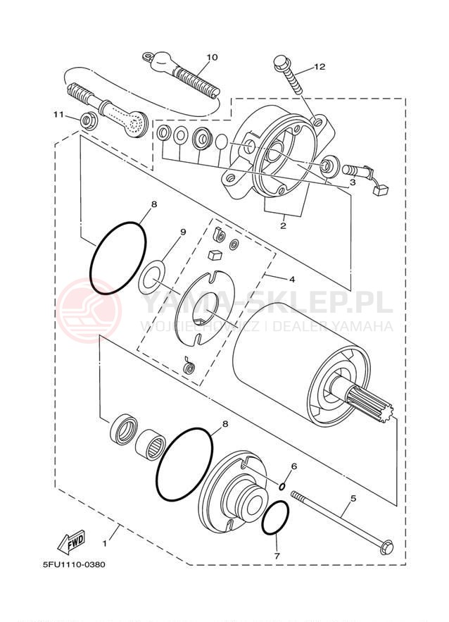 Schemat "rozrusznik" do Yamaha BIG BEAR 400 2WD YFM40S