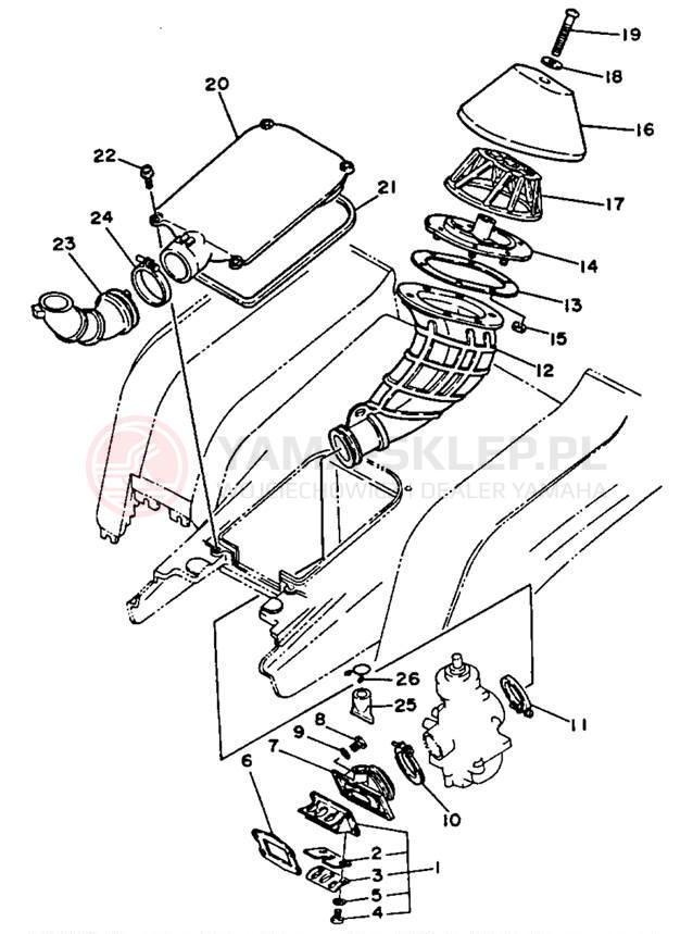 Schemat "Filtr powietrza" do Yamaha BLASTER YFS200B_MN