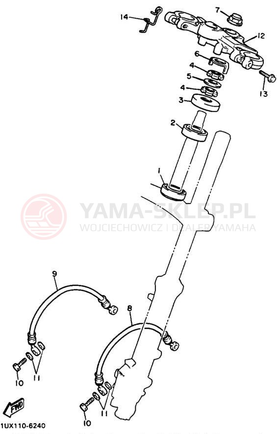 Schemat "Półki zawieszenia" do Yamaha FJ1200S/FJ1200SC