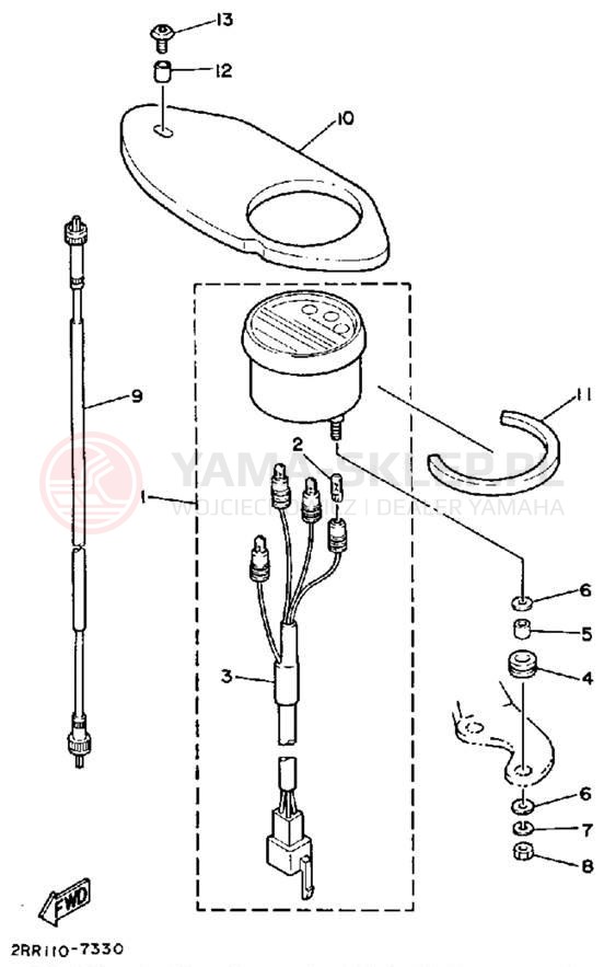 Schemat "licznik" do Yamaha YSR50B