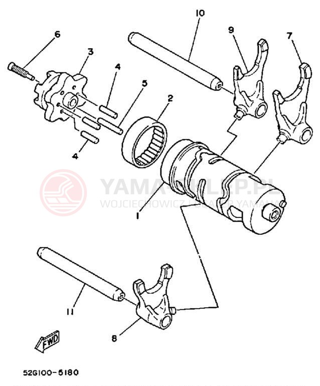 Schemat "Wodziki, automat" do Yamaha YTM200ERN
