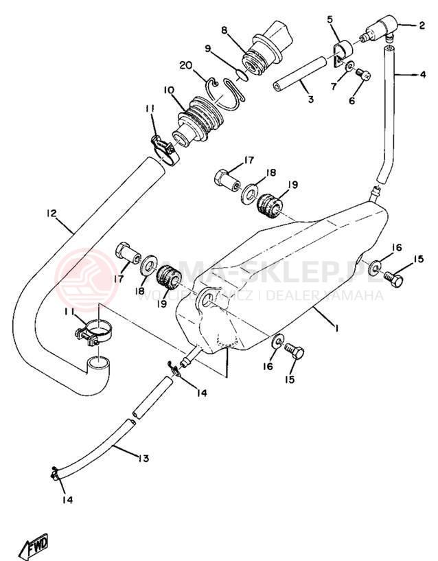 Schemat "Miska olejowa" do Yamaha MX250/MX360