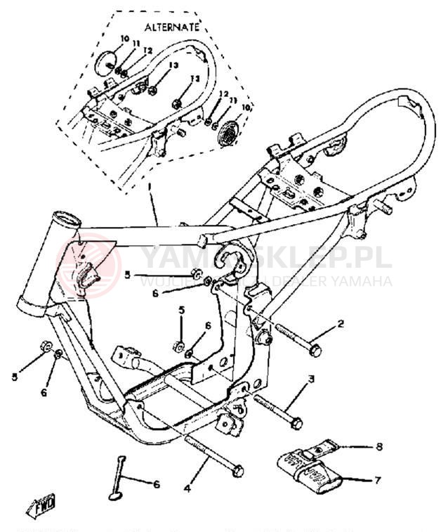 Schemat "Rama " do Yamaha MX80H