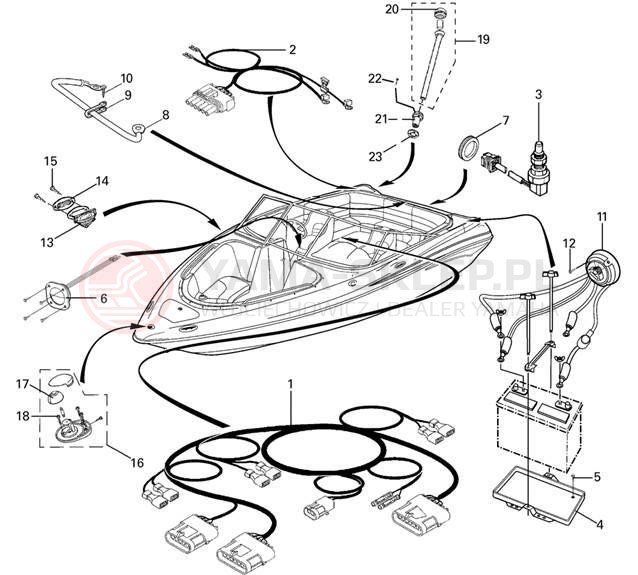 Schemat "układ elektryczny" do Yamaha SX230 SRT1000AD
