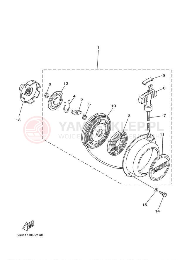 Schemat "rozrusznik" do Yamaha GRIZZLY 660 YFM660FR